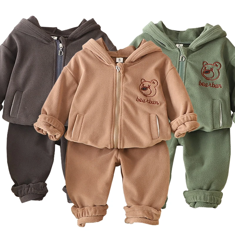 Abrigo bebé niña con chaqueta oso y pantalón lana - imagen 2