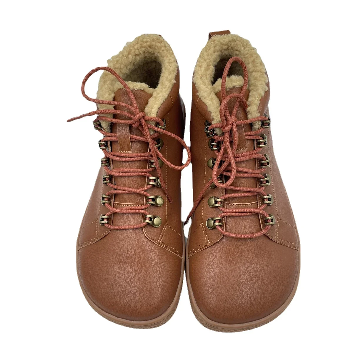 Tipsietoes Botas de invierno de cuero descalzo con piel en el interior para mujer Suela de caída cero Peso ligero Caja de dedos más anchos - imagen 4