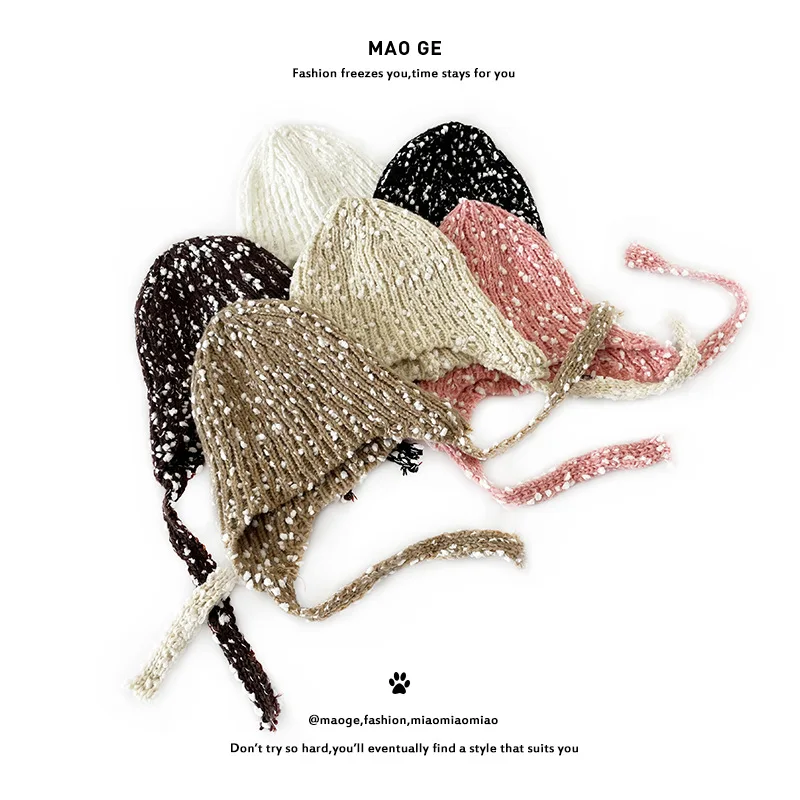Gorro de punto con orejeras para bebé – Invierno cálido, tejido suave - imagen 4