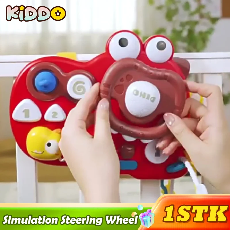 Volante de simulación para bebé, juguetes Montessori, tablero ocupado, cochecito, conducción, juguetes educativos para edades tempranas, regalo de viaje para niño y niña, Navidad - imagen 2