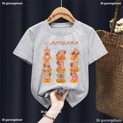 Capy camiseta infantil cumpleaños capibaras manga corta niños niñas