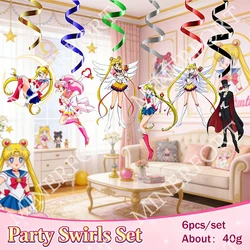 Decoración infantil Sailor Moon con diseño espiral