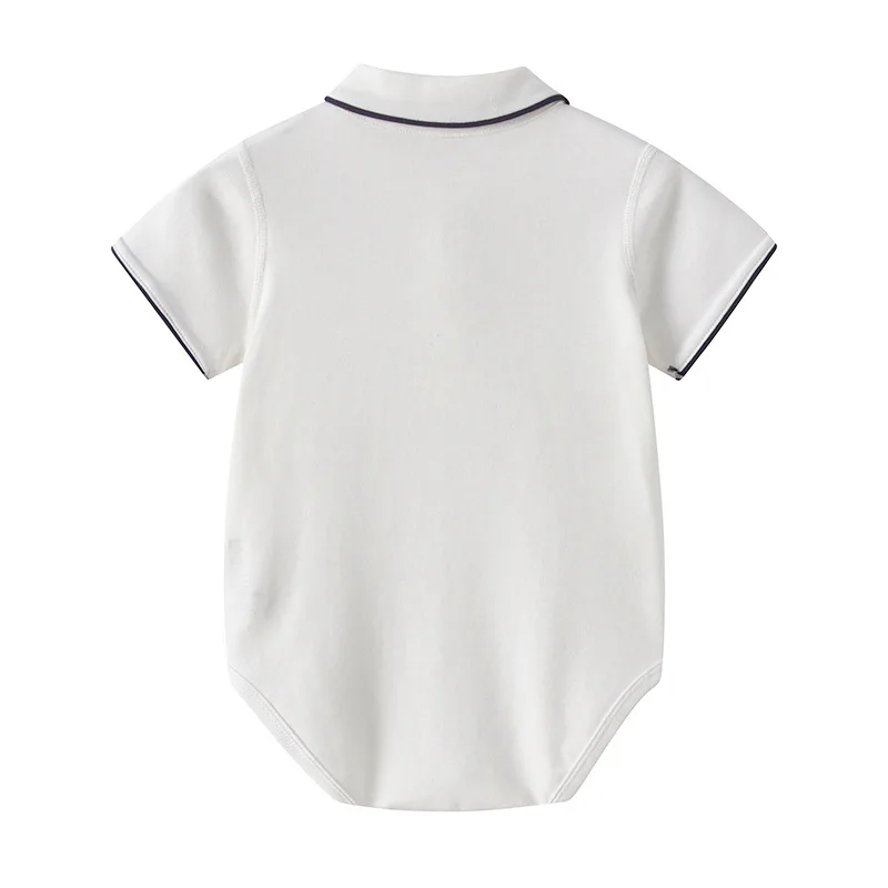 Pelele triangular para bebé recién nacido, mono de manga larga con solapa blanca para niño y niña, ropa de algodón puro, mono infantil - imagen 5