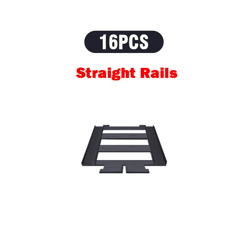 16pcs straight rails
