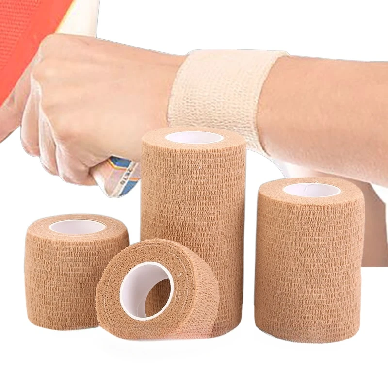 1 rollo de vendaje elástico de primeros auxilios vendaje para heridas no tejidos cinta de vendaje autoadhesiva vendajes de parche