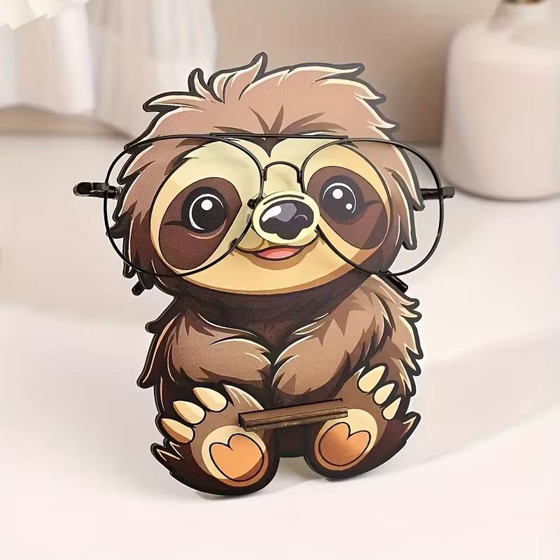 Protector de gafas infantil de madera con animales - imagen 3