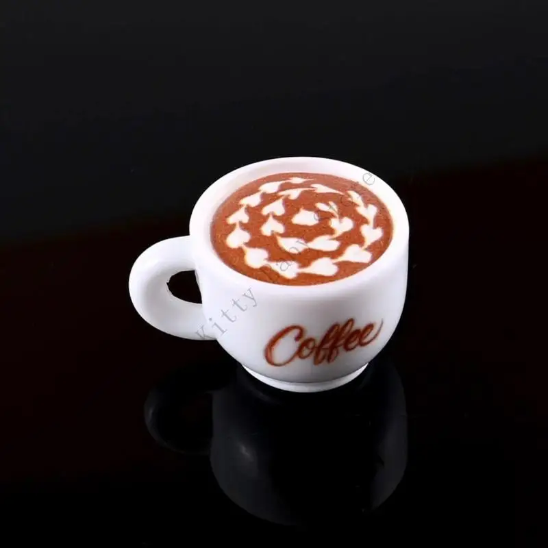 XXFE Accesorios Taza Café Tarde En Miniatura Inglesa Juego Imaginación Muebles Casas Muñecas Metal 36 - imagen 4