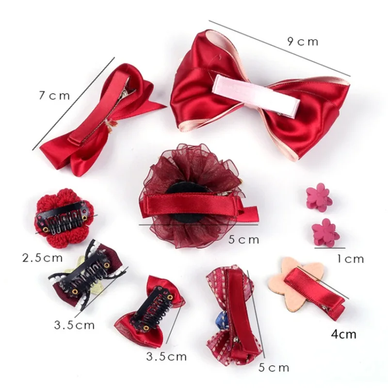 Caja de regalo con pinzas para el pelo con lazo de tela de estilo coreano: accesorios premium para el cabello de princesa para niños, perfecto para exhibiciones de boutique - imagen 4