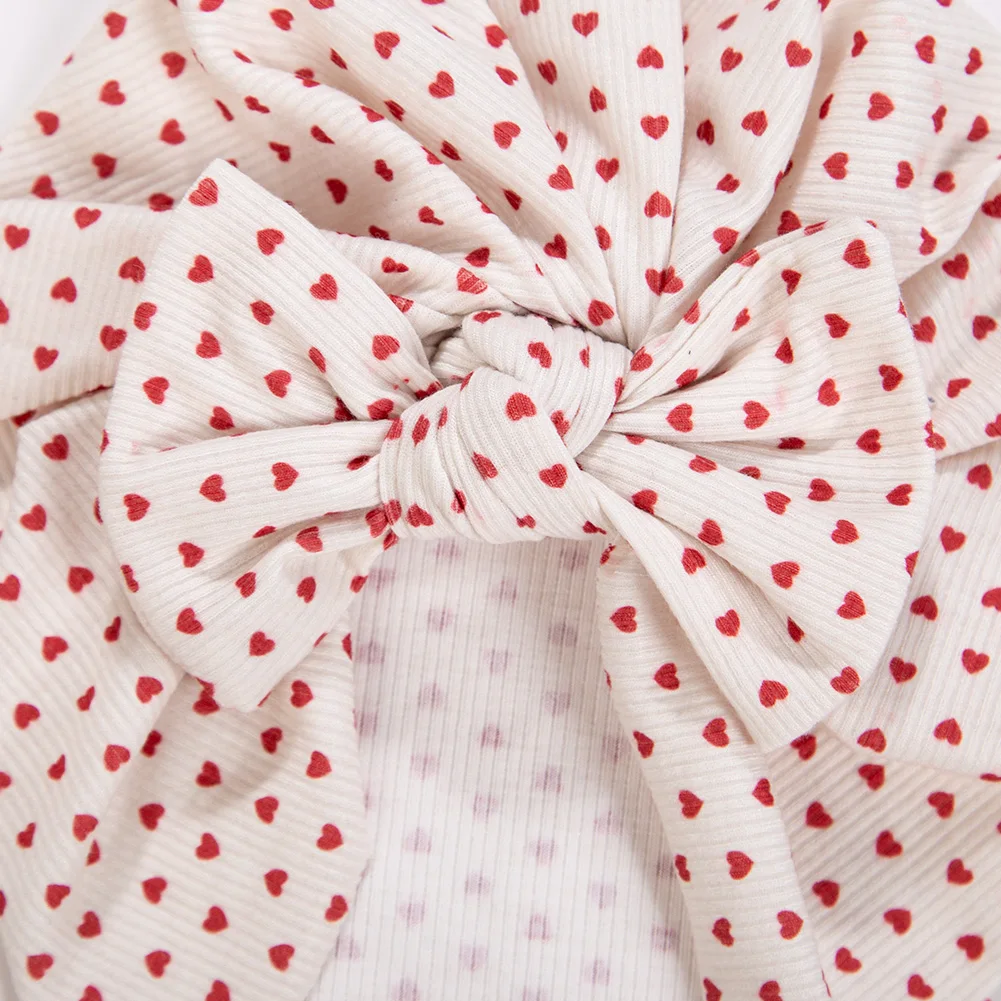 2025 nueva flor acanalada bebé turbante sombreros corazón Dasiy mariposa estampado de oso gorros para recién nacidos niños niñas gorras sombreros para niños - imagen 5