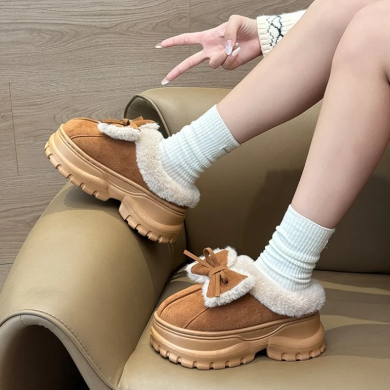 Zapatillas de bebé en algodón con lazo antideslizantes y mullidas - imagen 5