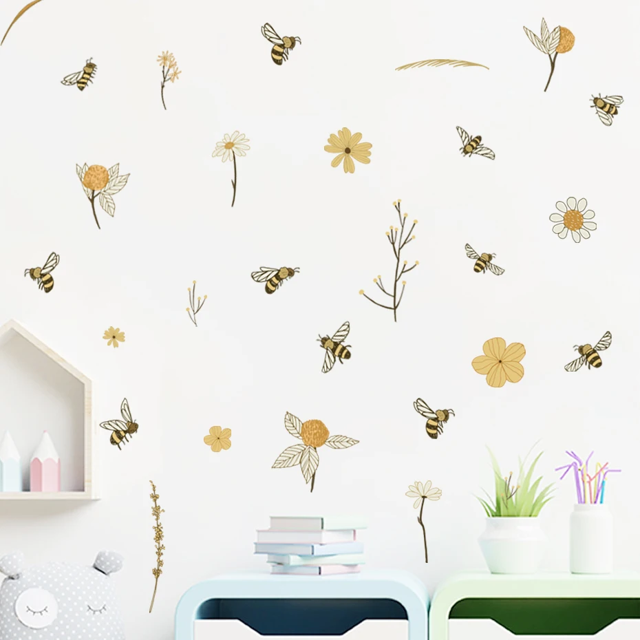 Pegatina de pared vinilo extraíble acuarela para habitación infantil - imagen 3