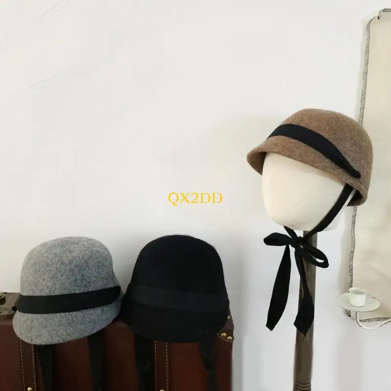 QX2D Gorra de equitación para niños 2-6 años, visera sólida, lana suave - imagen 4