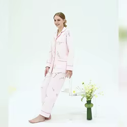 Conjunto de pijamas de maternidad gruesos y cálidos para invierno, Pijama de lactancia con estampado dulce para madres lactantes, ropa cómoda para mujeres embarazadas