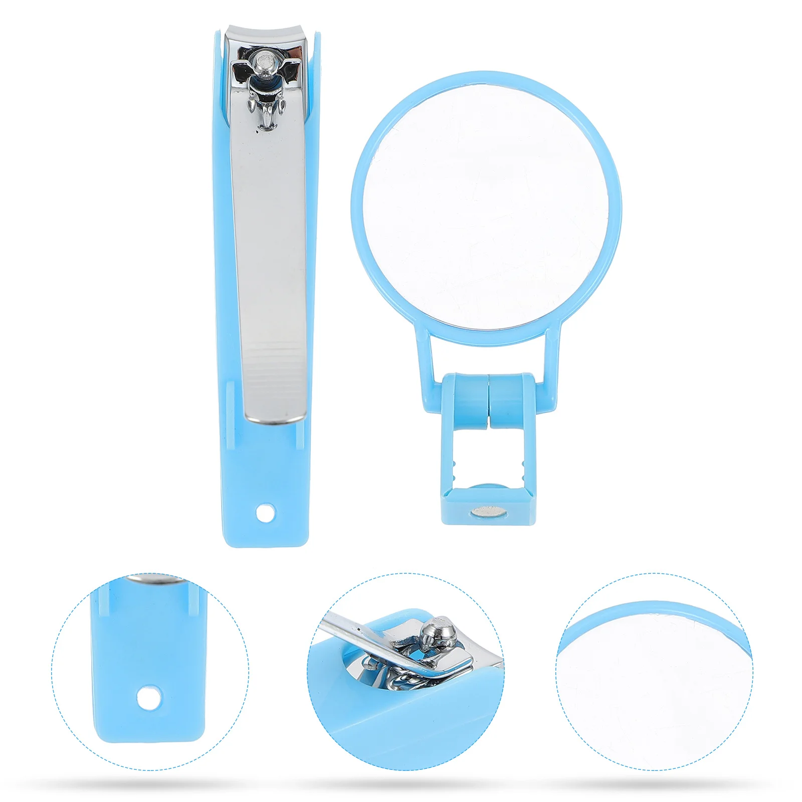 2 uds cortaúñas de acero al carbono lupa ángulo ajustable ligero portátil cortaúñas de los pies - imagen 4