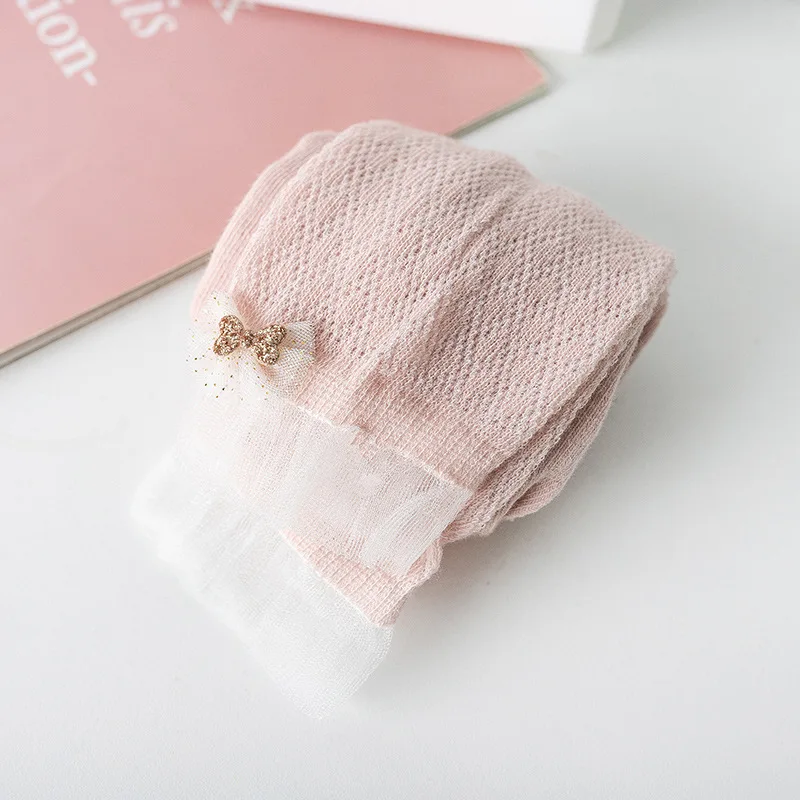 Pantalones para niñas y niños, ropa de encaje calado de malla de algodón suave para niños, mallas que combinan con todo para verano - imagen 5