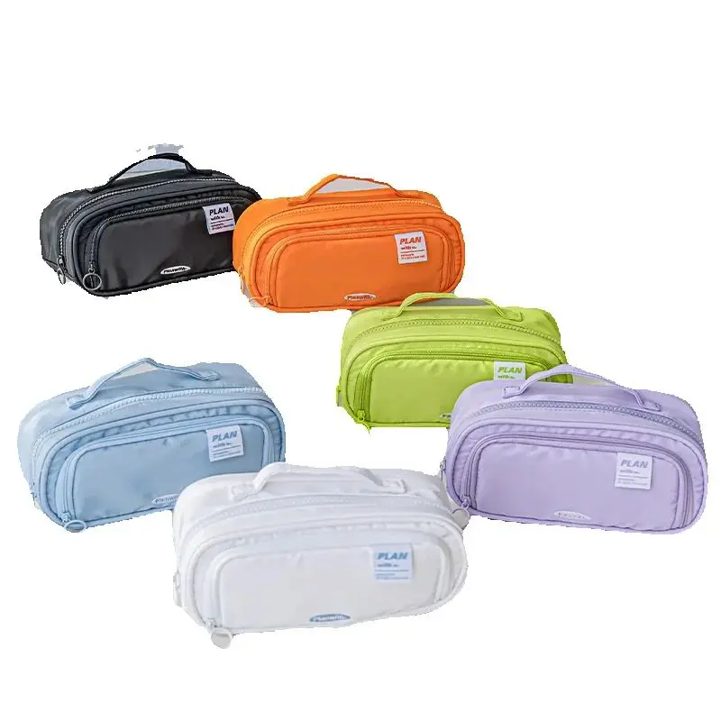 Estuche para lápices de gran capacidad, organizador de papelería extensible con compartimentos, bolsa para lápices, estilo coreano para la escuela y la Oficina - imagen 2