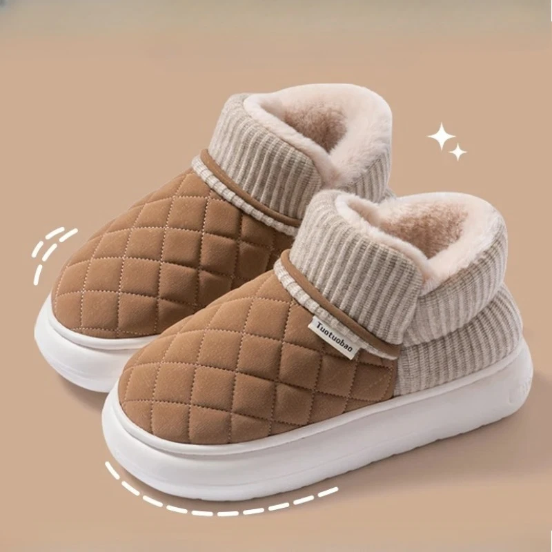 Zapatillas de invierno para mujer acolchadas con felpa interior - imagen 3
