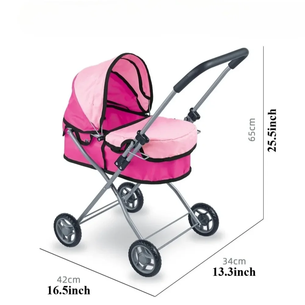 Cochecito de muñeca plegable ligero para niñas - imagen 3