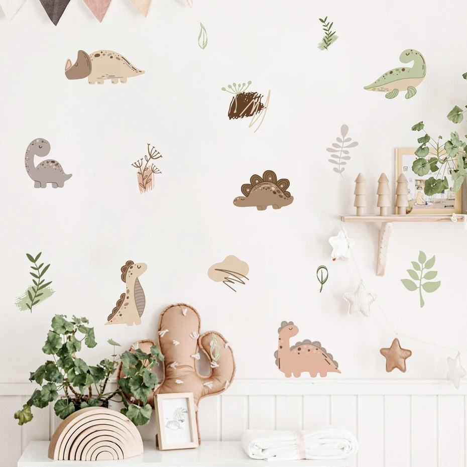 Pegatinas decorativas dinosaurs acuarela para habitación infantil - imagen 3