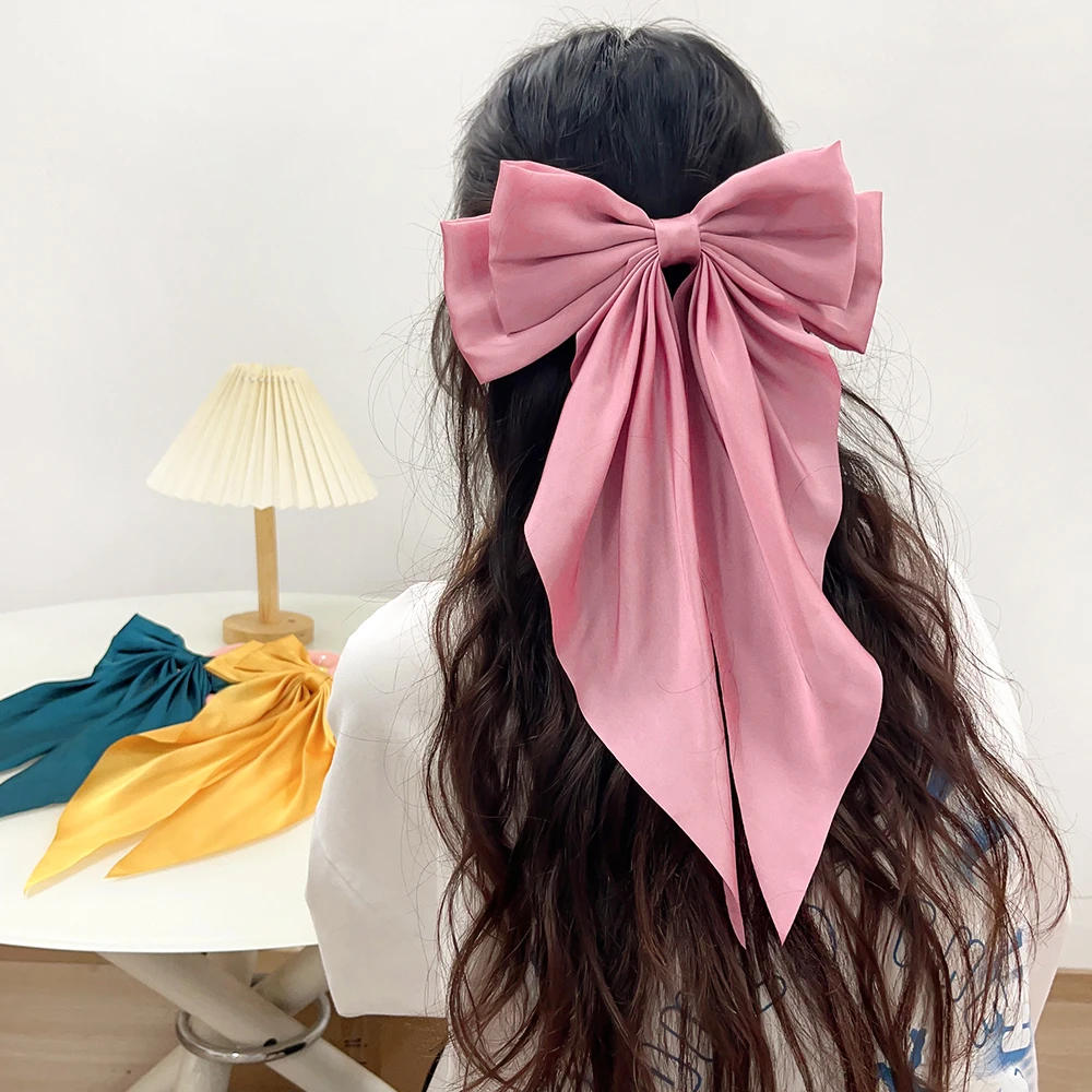 Pinza de pelo con lazo de raso para niña – Elegante - imagen 3