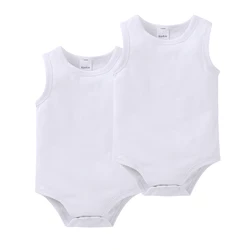 Chaleco de tirantes blanco 100% algodón para bebé
