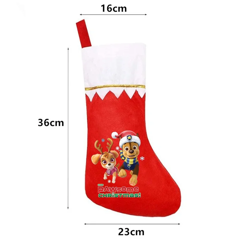 Calcetines navideños de la patrulla canina, medias de Papá Noel, dibujos animados de Anime, bolsa de regalo para chico y niña, cena de Año Nuevo, decoración del hogar, decoración navideña - imagen 3