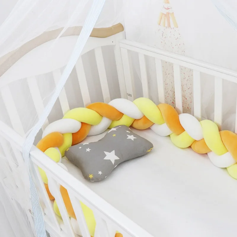 Almohada trenzada de algodón orgánico para cuna de recién nacido - imagen 4