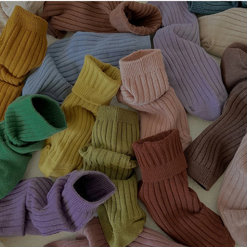 Calcetines de algodón caramelo para niños – Tejido jacquard cálido - imagen 5