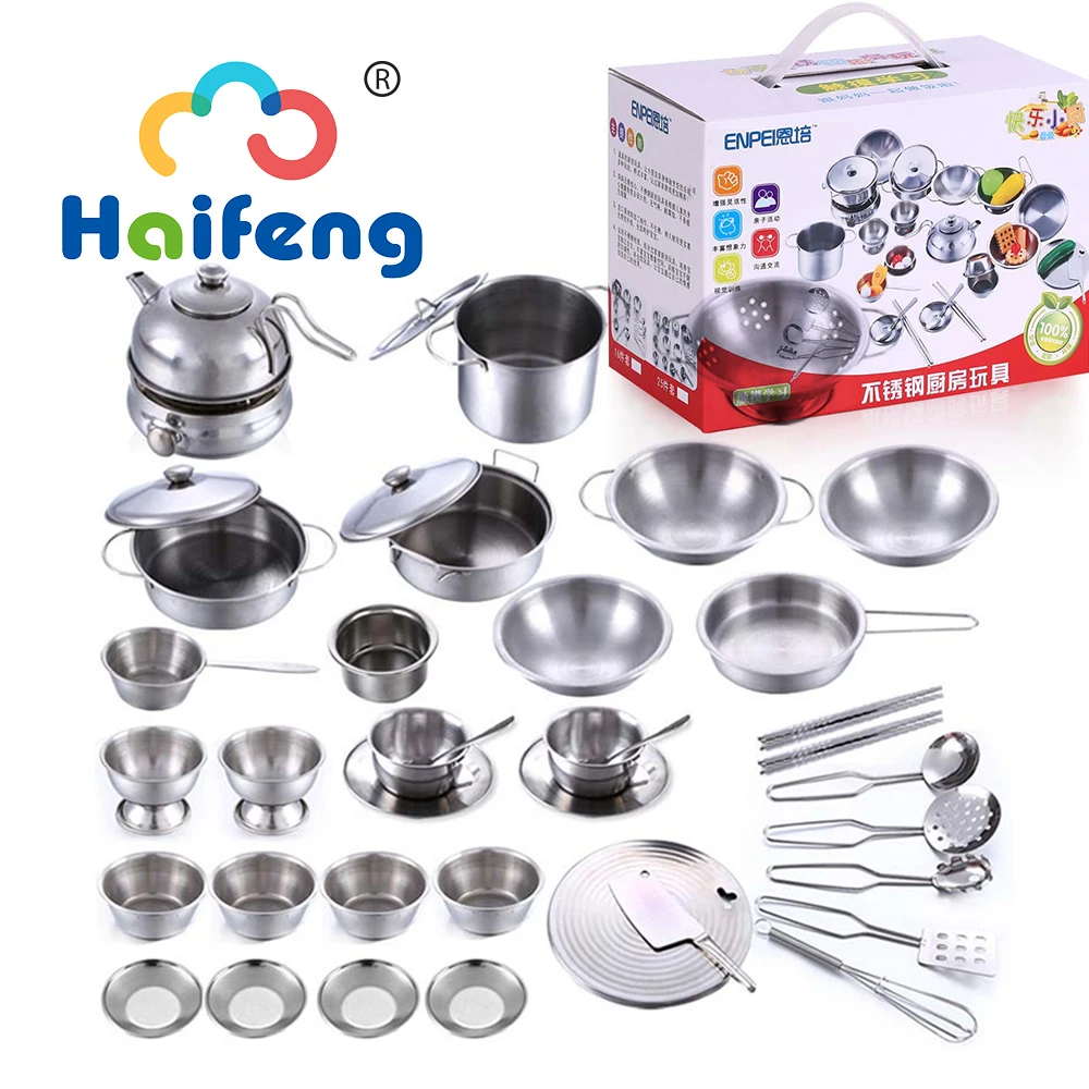 Utensilios de cocina para niños en acero inoxidable – juego completo