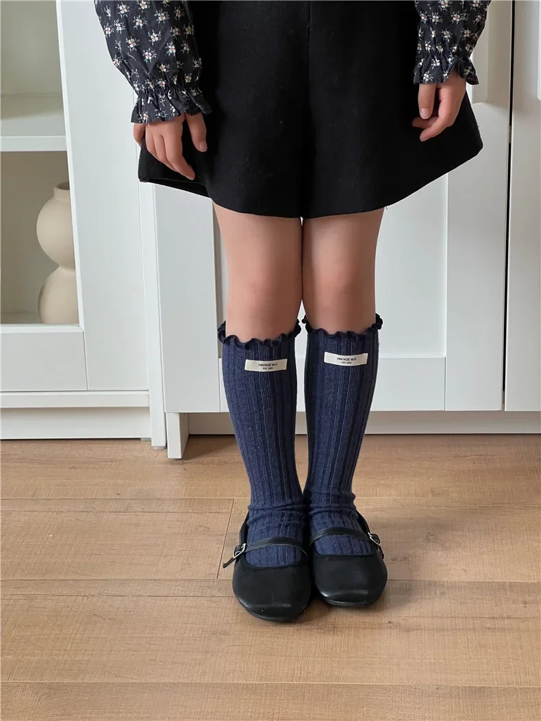 Calcetines con volante para niña – Algodón suave y transpirable