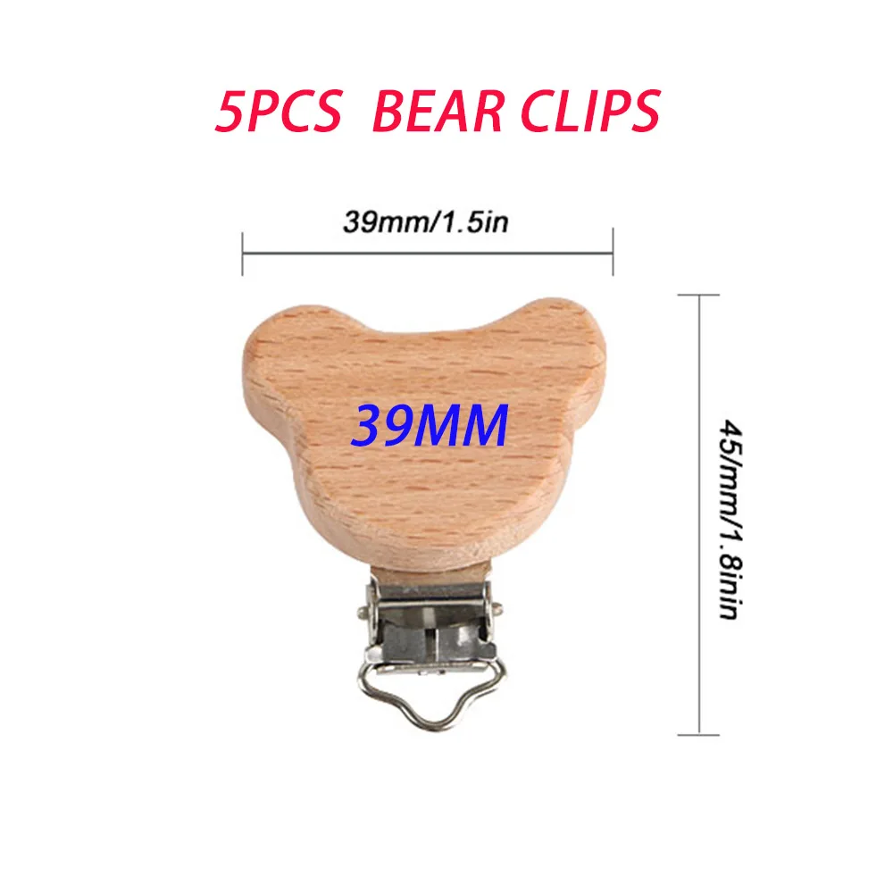 5pcs 39mm Bear clip