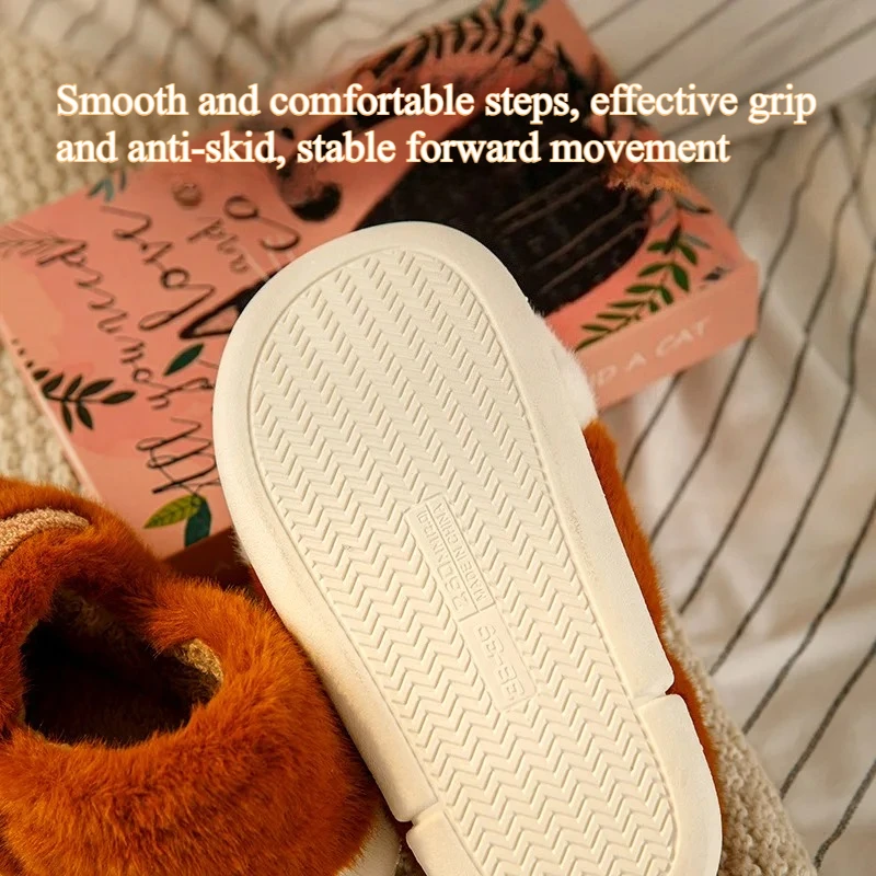 Zapatillas invierno pata-gato antideslizantes felpa - imagen 4