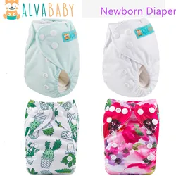 ALVABABY Pañal de tela reutilizable para recién nacido