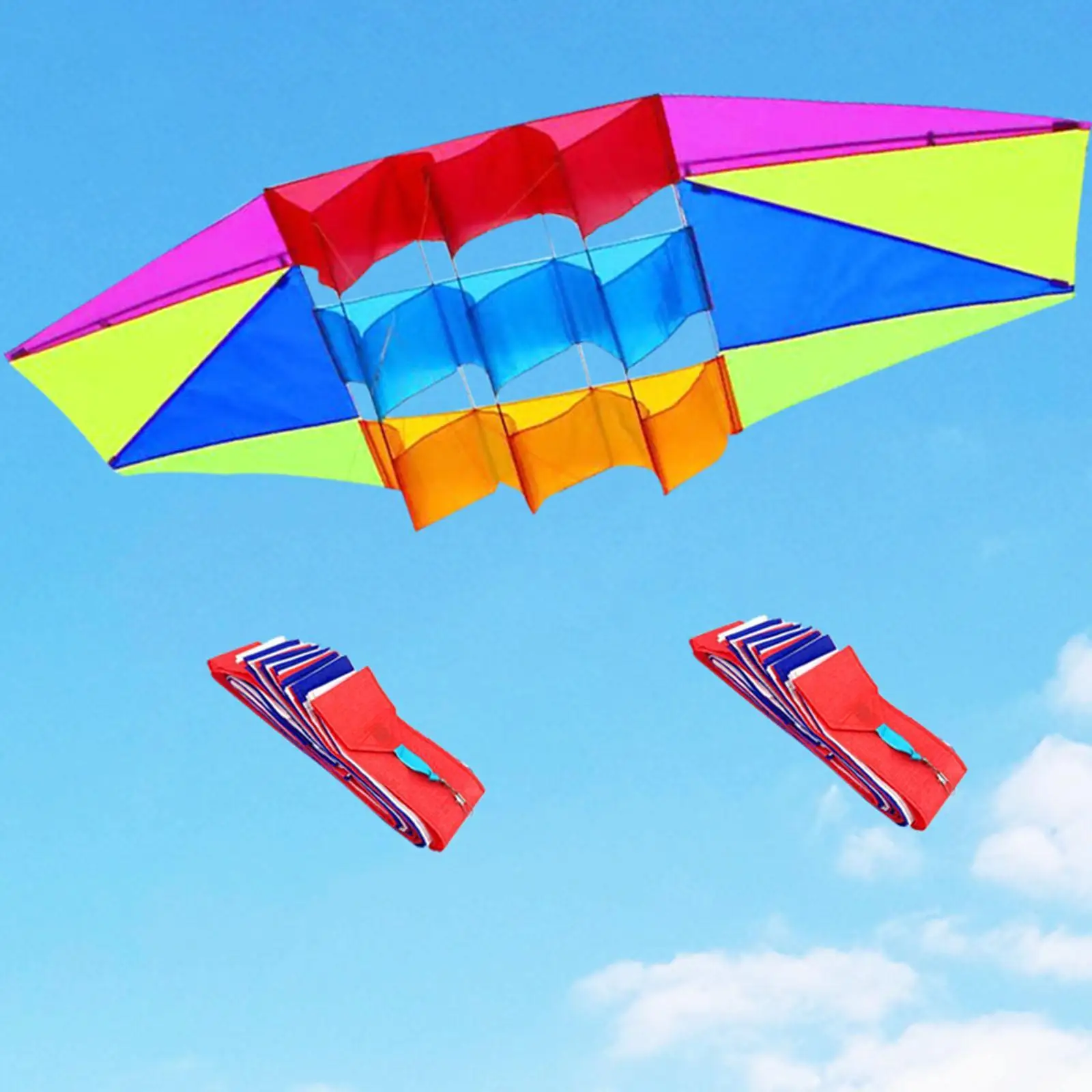 3D Radars Kite Leisure Sports 10M Tails Soft Kite for Lawn Yard Travel