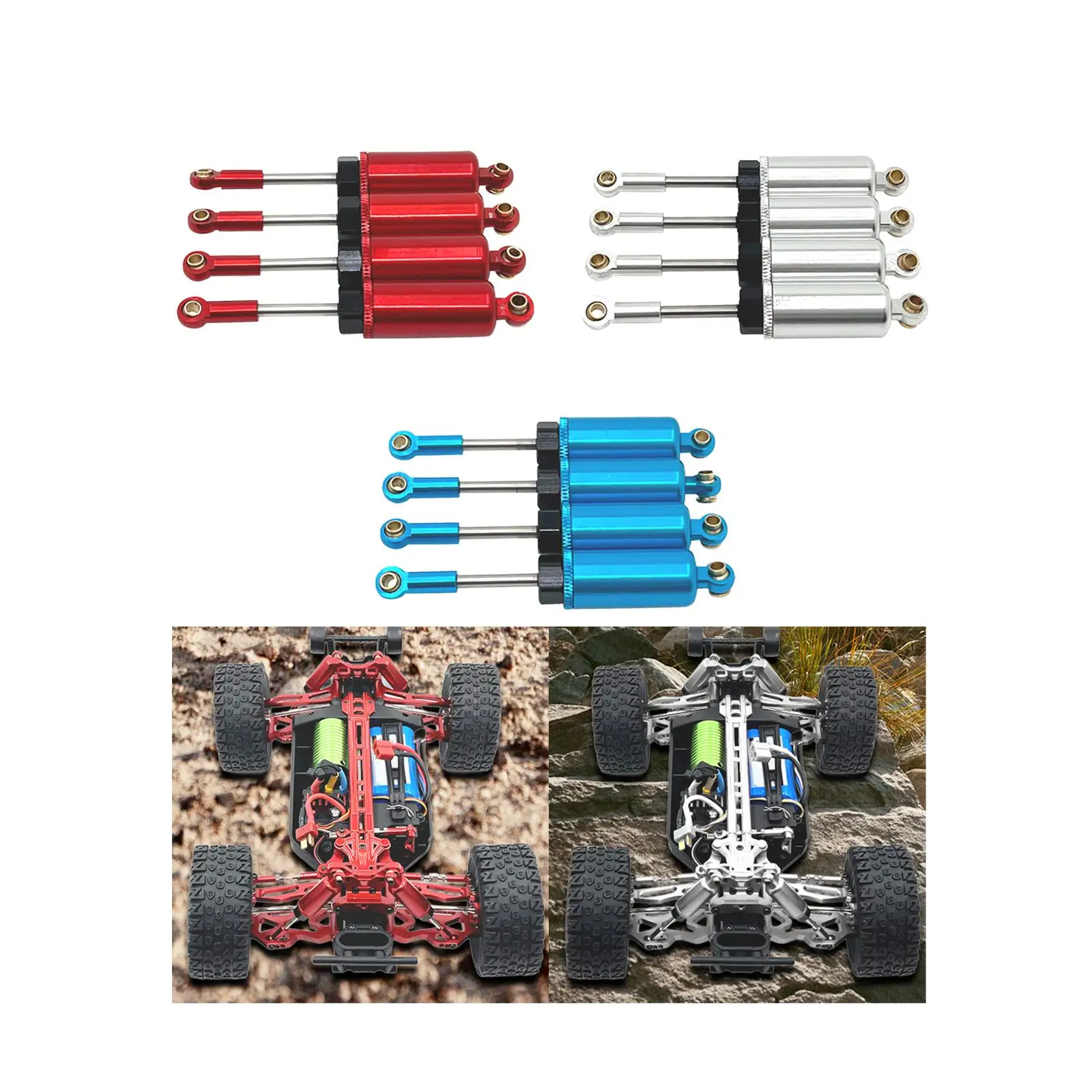 RC Car Shock Absorber Upgrades Kits Replacement Accessories Internal Spring Metal Upgrade for Q130B C8805 Q130A Q141 1:16 Scale