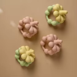 1 Uds. Mordedor de silicona para bebé, juguetes con forma de flor para bebé, cosas suaves para bebé, juguetes coloridos para la dentición del bebé, juguetes para masticar para bebé agarrable