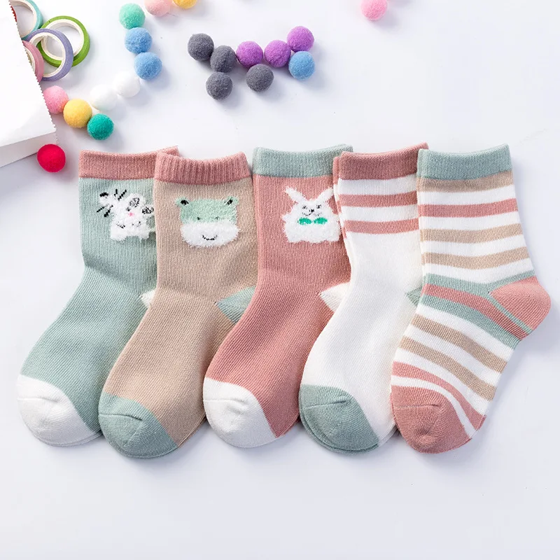 Calcetines infantiles algodón con estampado de animales para otoño - imagen 2