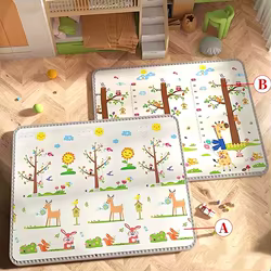 EPE-alfombrilla de juego para bebé, no tóxica, para gimnasio, 200x180cm, alfombra de seguridad para niños, esteras de juego para gatear, alfombra plegable, envío