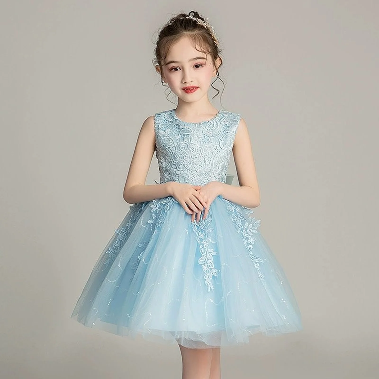 Vestido de flores para niña elegante fiesta y boda - imagen 2