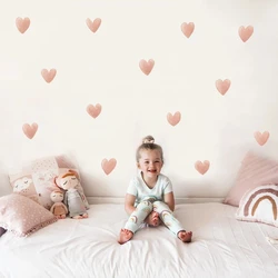 Pegatinas de pared acuarela bohemia para bebé corazón arcoíris