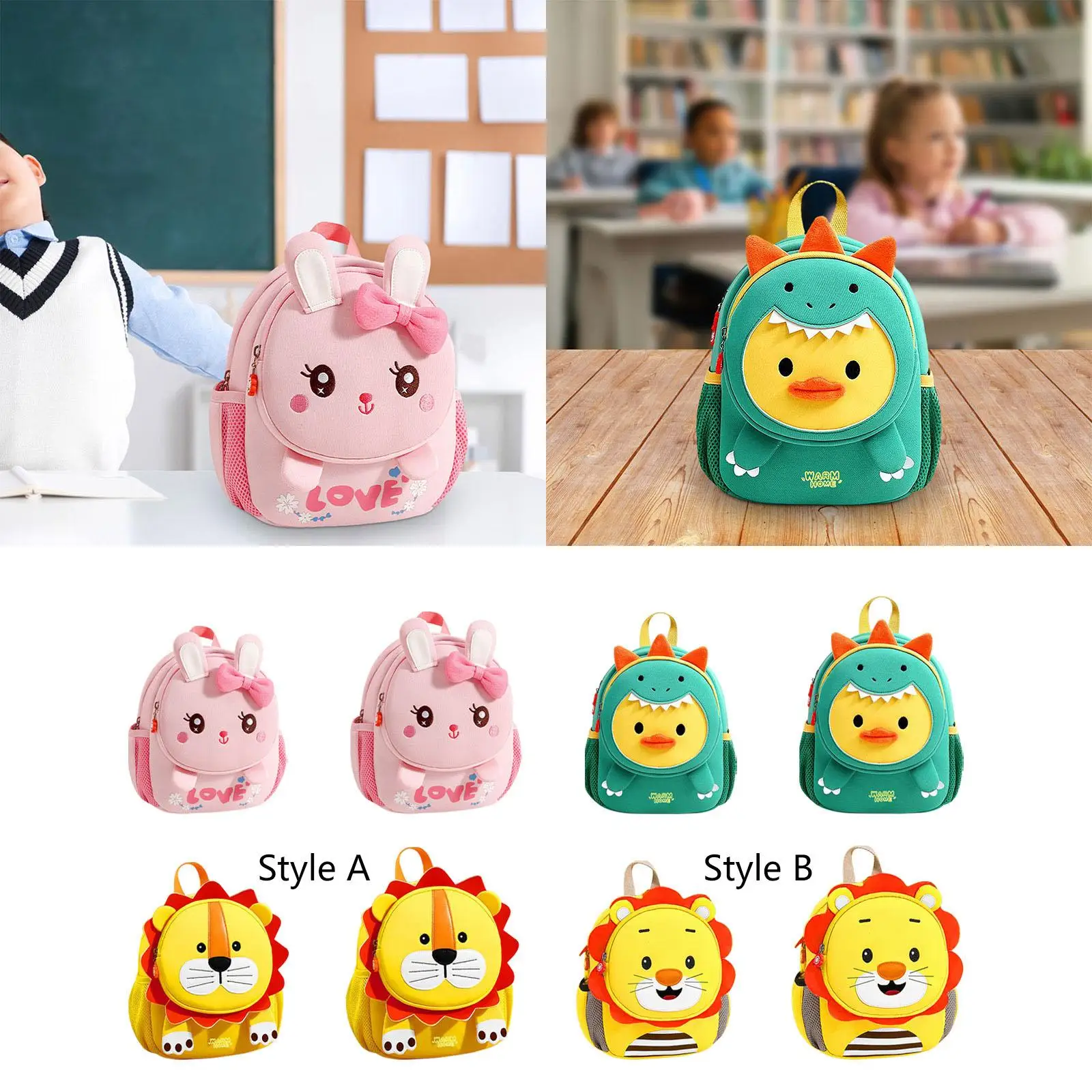 Kids Backpack Soft Shoulder Strap Child Backpack for Primary Travel School