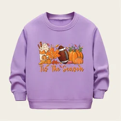 Sudadera de lana para niñas Halloween con cuello redondo térmico