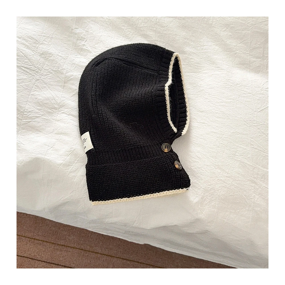 MILANCEL nuevo gorro de punto de invierno para niños 2-6T bufanda de bloqueo de Color y gorro de una sola pieza gorro cálido para niñas - imagen 5