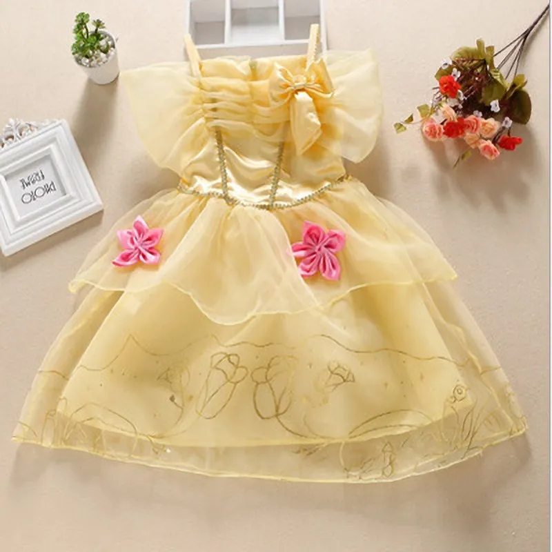 Vestido de princesa para niñas, Cenicienta, Blancanieves, Aurora, Sofia, Rapunzel, disfraz Halloween, fiesta cumpleaños niños - imagen 5