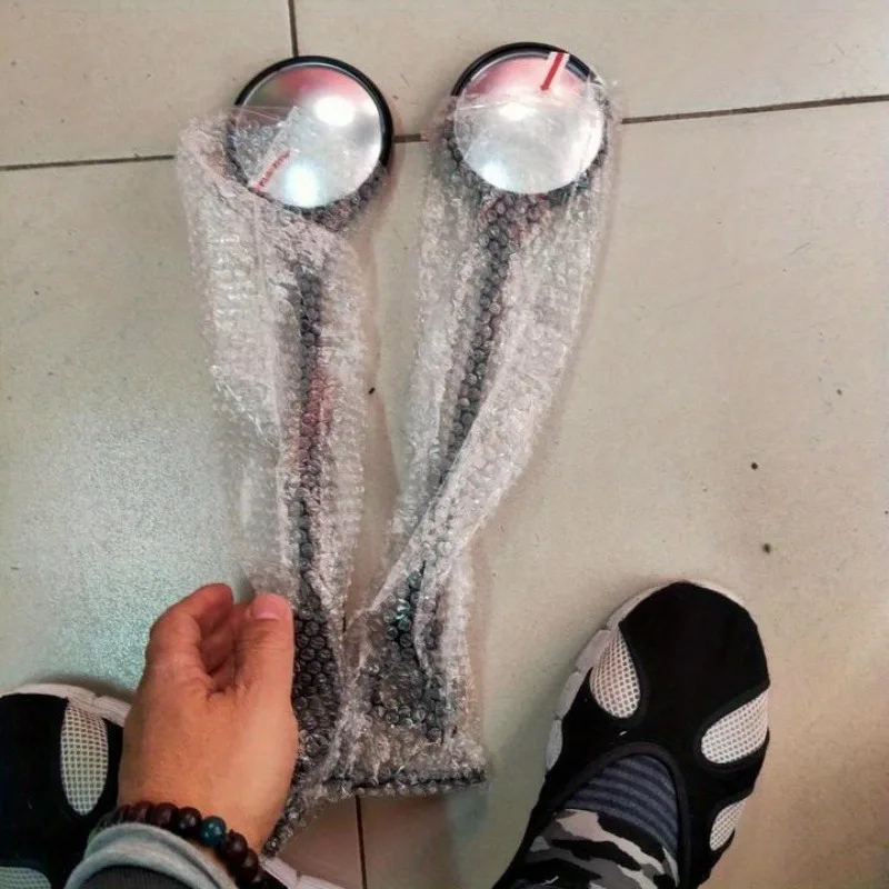 1/2 piezas 360 °   Espejo retrovisor giratorio para bicicleta - Espejo ABS ovalado gran angular |   Brazo largo flexible para bicicletas de montaña/scooters eléctricos - imagen 2