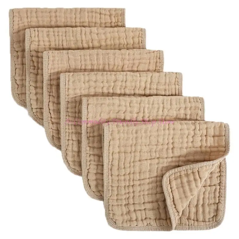 85AE 6 uds paños para eructar para bebé toalla hombrera 6 capas para babear y dentición