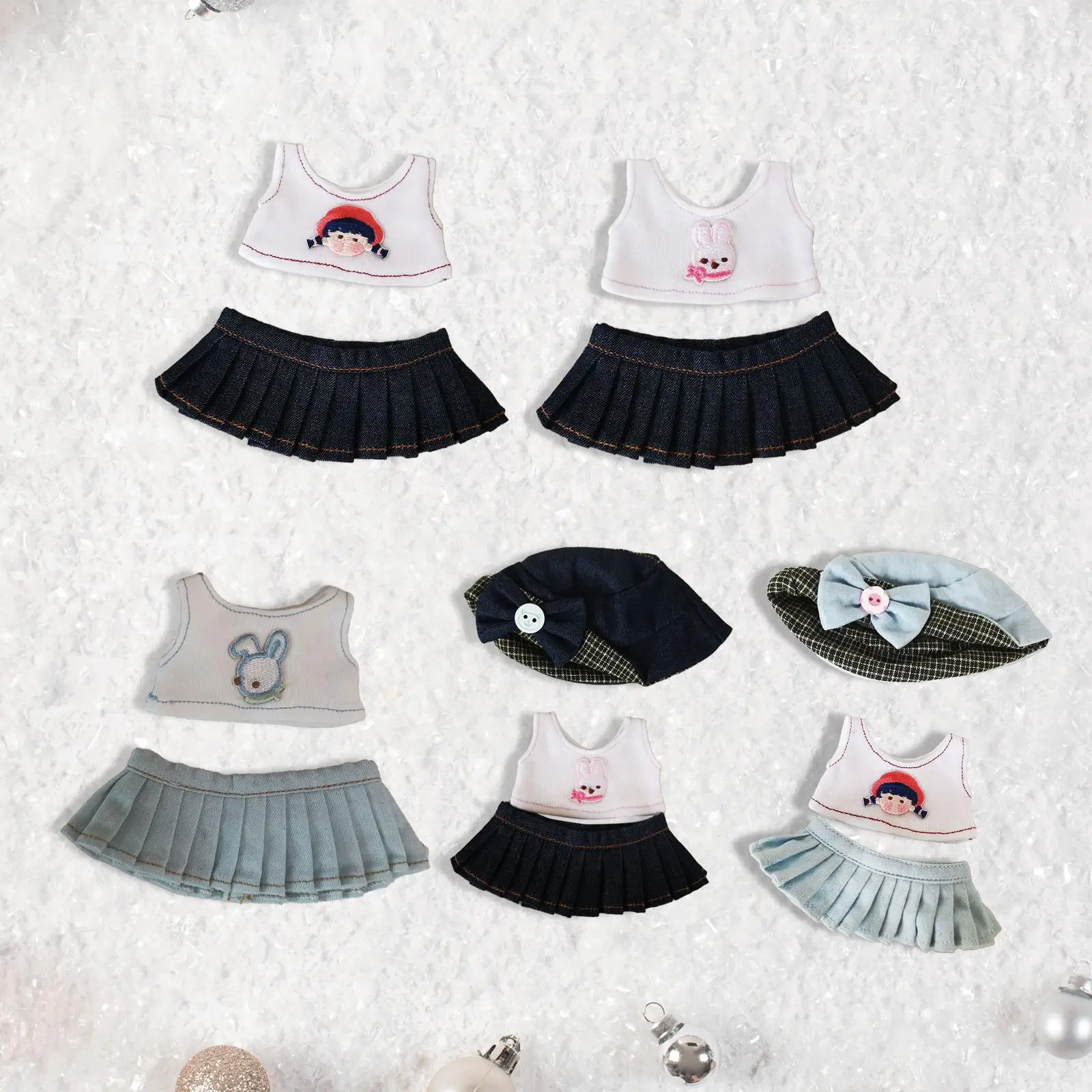 Mini Doll Clothes Skirts Set Costumes Girls Gift Adorable Comfortable Cute Doll Clothes Suit Girl Doll Clothes DIY Your Doll