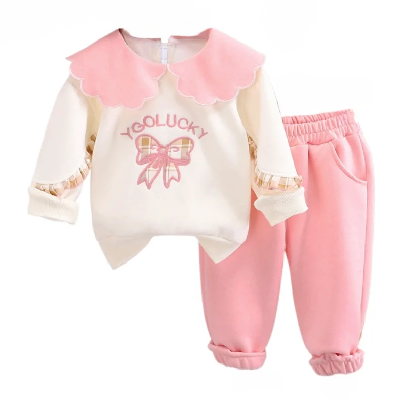 Conjunto infantil de algodón para bebé niña – Camiseta y pantalón