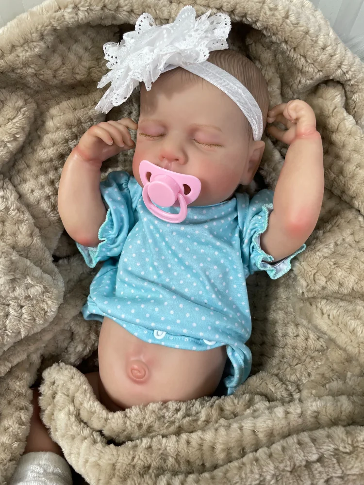 20 pulgadas LouLou Reborn cuerpo completo silicona vinilo niña lavable recién nacido muñeca 3D piel venas visibles muñeca regalo de Navidad - imagen 3