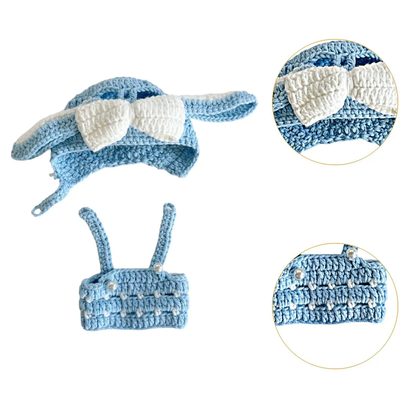 17cm Doll Wardrobe for Girls, Gift Idea, Knitting Project, DIY Doll Attire for 15cm And 17cm Dolls